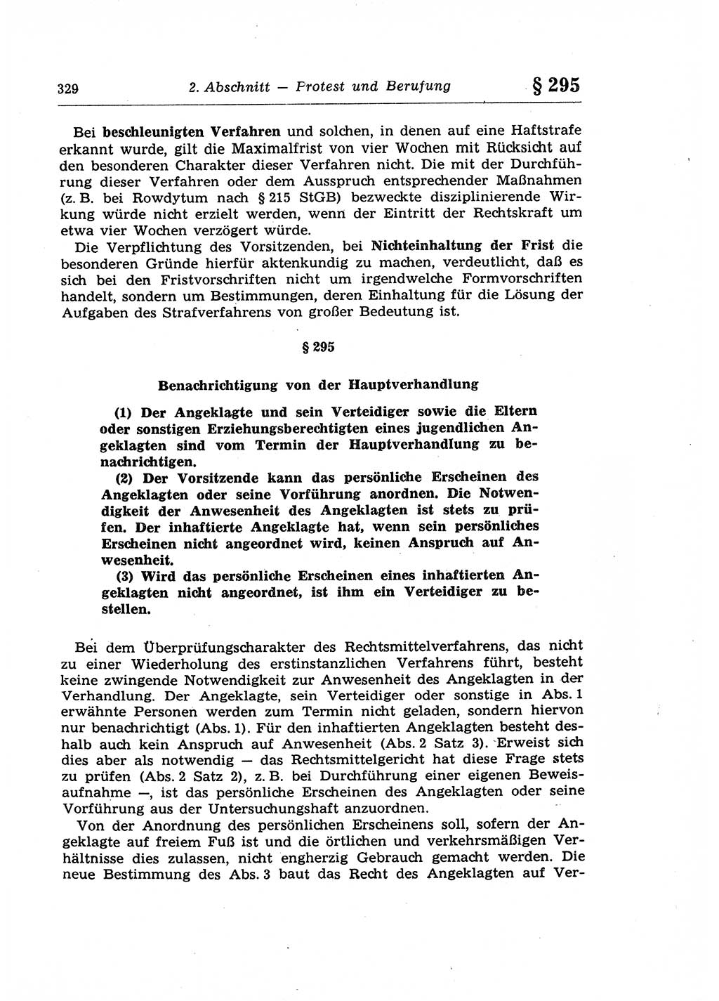 Strafprozeßrecht der DDR (Deutsche Demokratische Republik), Lehrkommentar zur Strafprozeßordnung (StPO) 1968, Seite 329 (Strafprozeßr. DDR Lehrkomm. StPO 19688, S. 329)