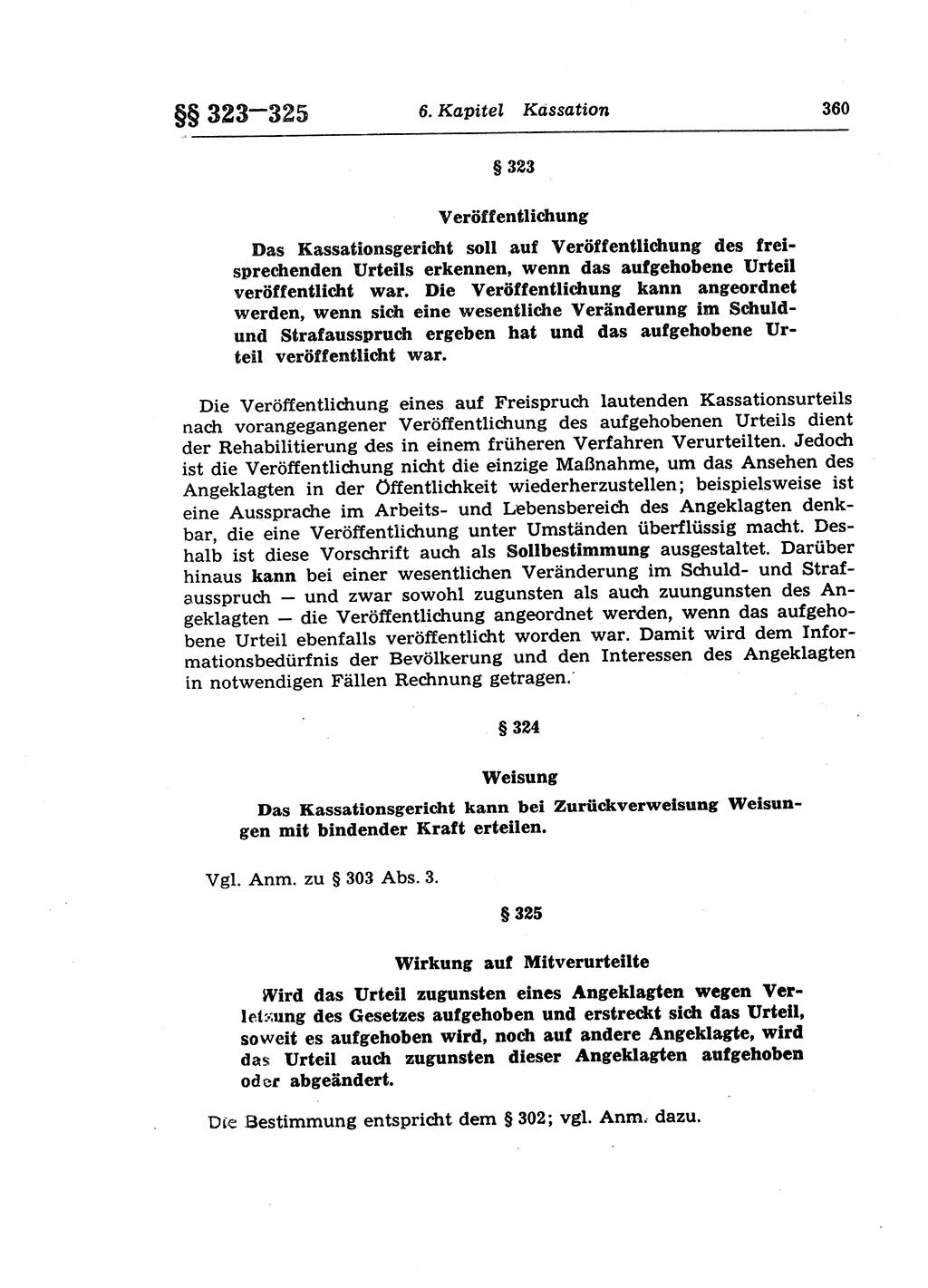 Strafprozeßrecht der DDR (Deutsche Demokratische Republik), Lehrkommentar zur Strafprozeßordnung (StPO) 1968, Seite 360 (Strafprozeßr. DDR Lehrkomm. StPO 19688, S. 360)