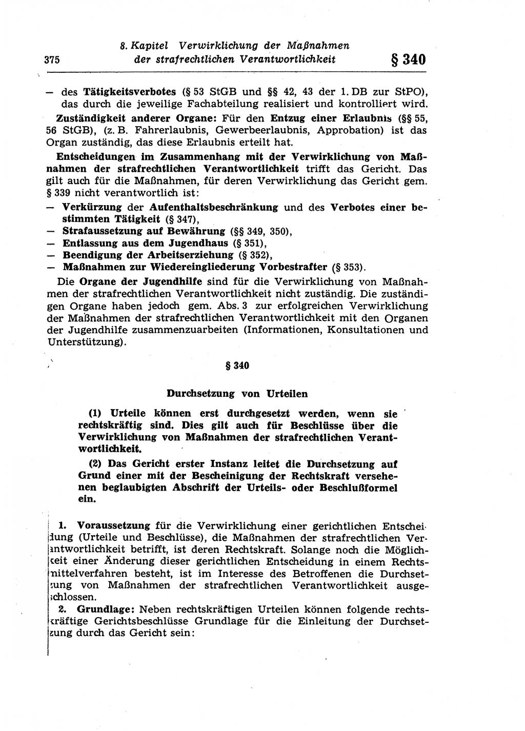 Strafprozeßrecht der DDR (Deutsche Demokratische Republik), Lehrkommentar zur Strafprozeßordnung (StPO) 1968, Seite 375 (Strafprozeßr. DDR Lehrkomm. StPO 19688, S. 375)