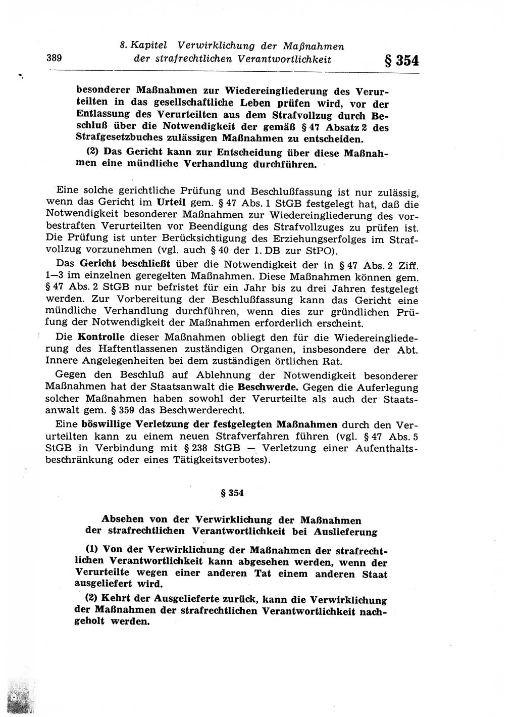 Strafprozeßrecht der DDR (Deutsche Demokratische Republik), Lehrkommentar zur Strafprozeßordnung (StPO) 1968, Seite 389 (Strafprozeßr. DDR Lehrkomm. StPO 19688, S. 389)