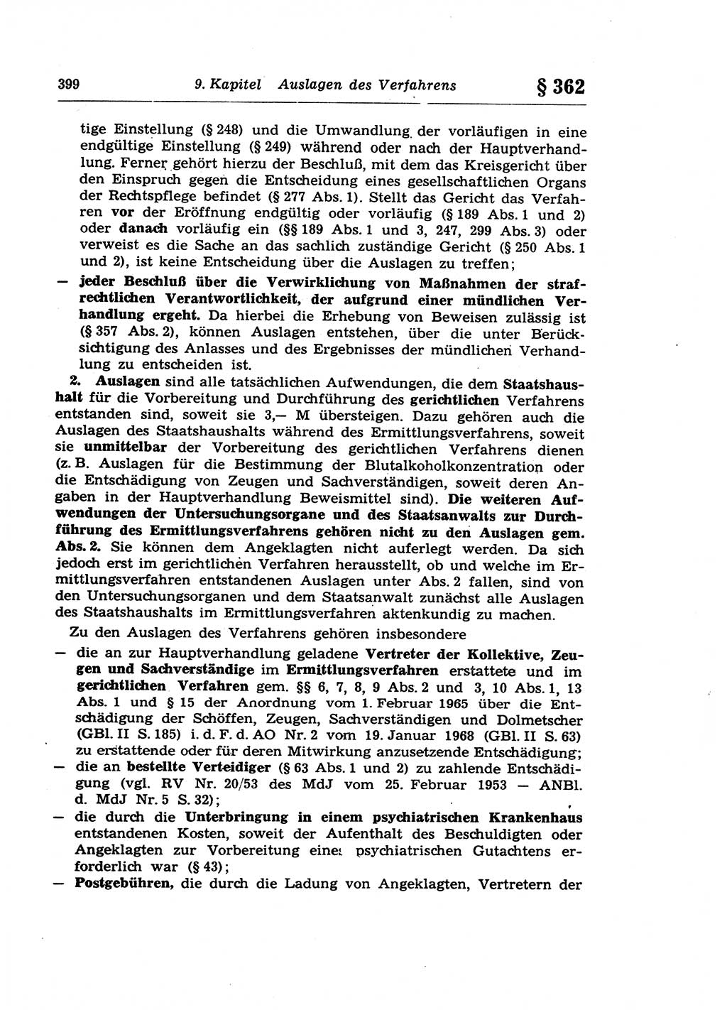 Strafprozeßrecht der DDR (Deutsche Demokratische Republik), Lehrkommentar zur Strafprozeßordnung (StPO) 1968, Seite 399 (Strafprozeßr. DDR Lehrkomm. StPO 19688, S. 399)