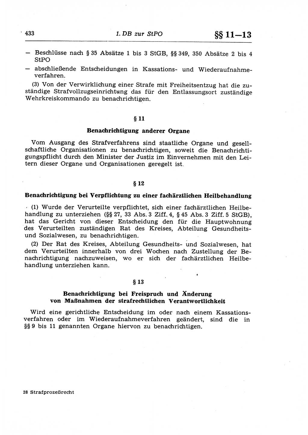 Strafprozeßrecht der DDR (Deutsche Demokratische Republik), Lehrkommentar zur Strafprozeßordnung (StPO) 1968, Seite 433 (Strafprozeßr. DDR Lehrkomm. StPO 19688, S. 433)