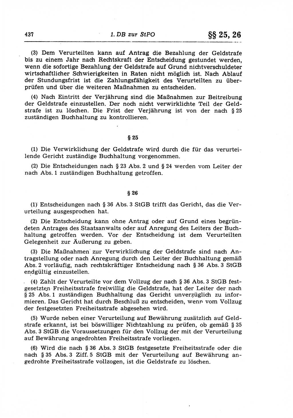 Strafprozeßrecht der DDR (Deutsche Demokratische Republik), Lehrkommentar zur Strafprozeßordnung (StPO) 1968, Seite 437 (Strafprozeßr. DDR Lehrkomm. StPO 19688, S. 437)