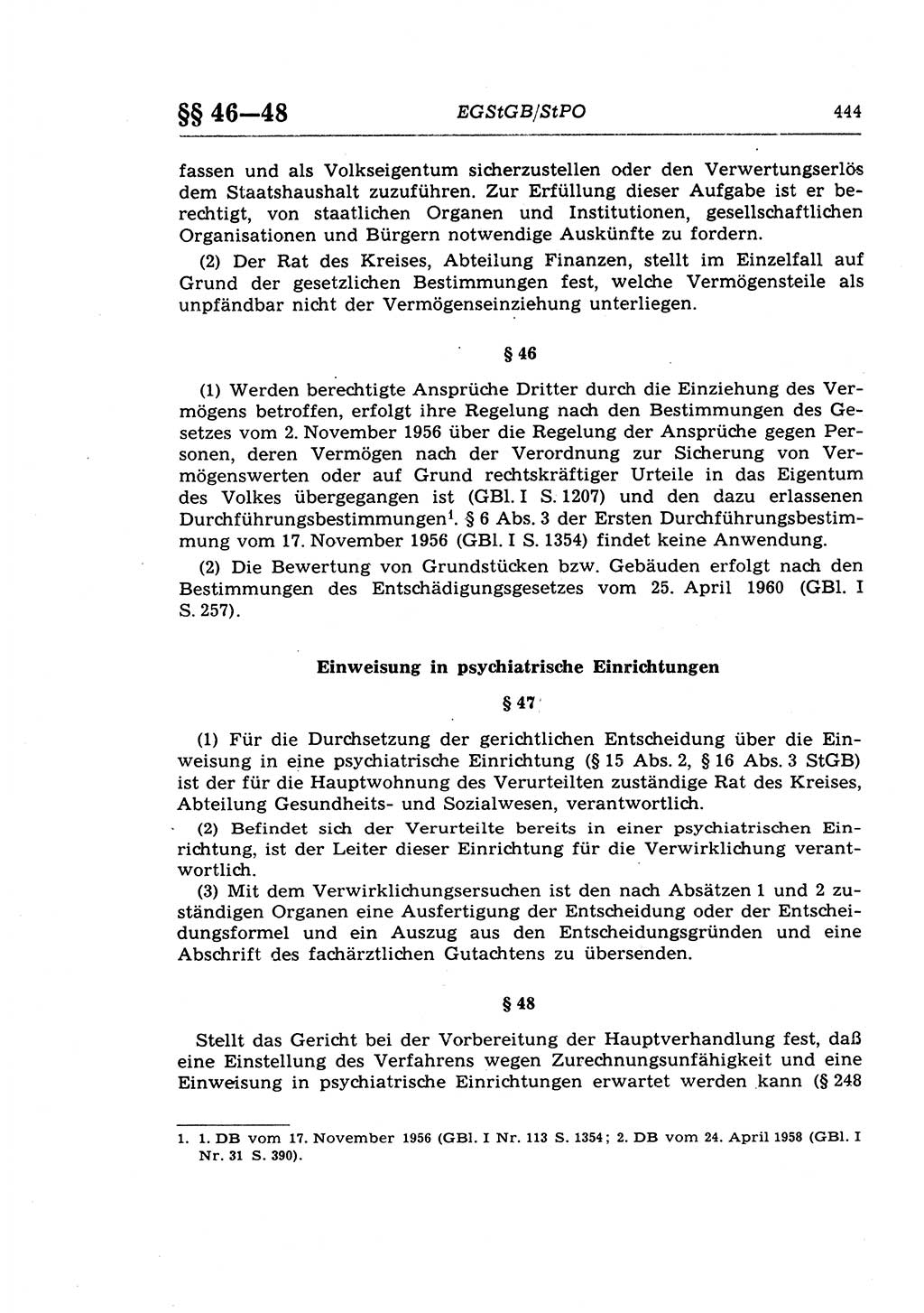Strafprozeßrecht der DDR (Deutsche Demokratische Republik), Lehrkommentar zur Strafprozeßordnung (StPO) 1968, Seite 444 (Strafprozeßr. DDR Lehrkomm. StPO 19688, S. 444)
