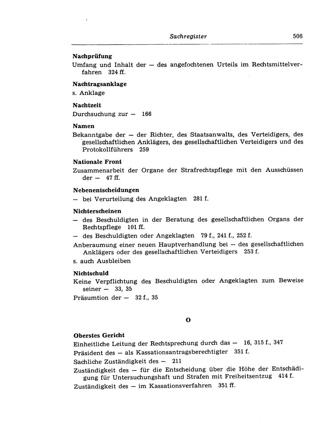 Strafprozeßrecht der DDR (Deutsche Demokratische Republik), Lehrkommentar zur Strafprozeßordnung (StPO) 1968, Seite 506 (Strafprozeßr. DDR Lehrkomm. StPO 19688, S. 506)