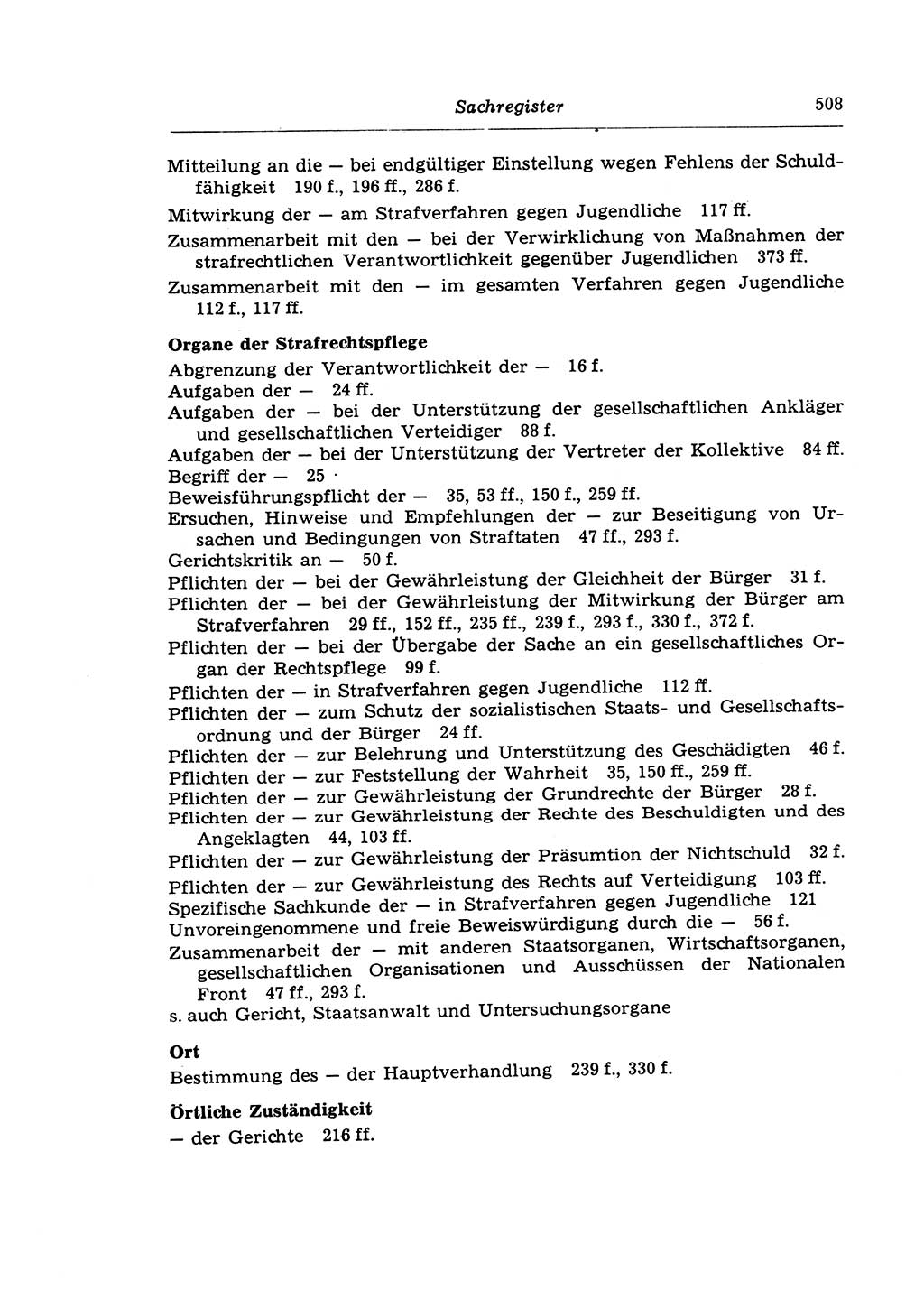 Strafprozeßrecht der DDR (Deutsche Demokratische Republik), Lehrkommentar zur Strafprozeßordnung (StPO) 1968, Seite 508 (Strafprozeßr. DDR Lehrkomm. StPO 19688, S. 508)