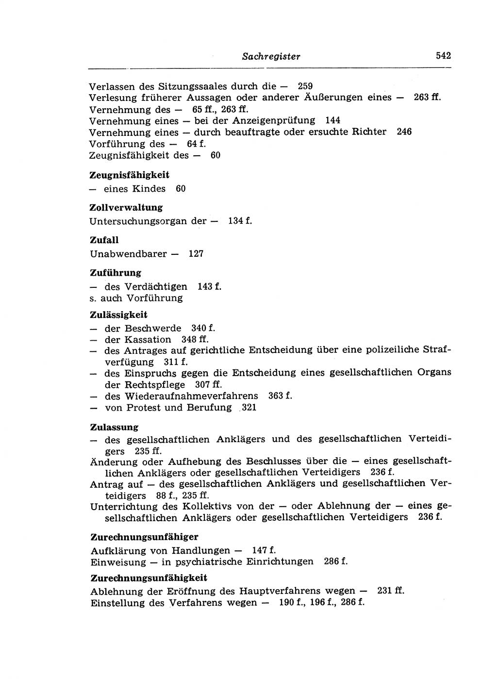 Strafprozeßrecht der DDR (Deutsche Demokratische Republik), Lehrkommentar zur Strafprozeßordnung (StPO) 1968, Seite 542 (Strafprozeßr. DDR Lehrkomm. StPO 19688, S. 542)