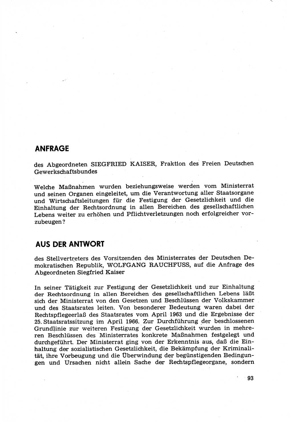 Strafrecht [Deutsche Demokratische Republik (DDR)] 1968, Seite 93 (Strafr. DDR 1968, S. 93)