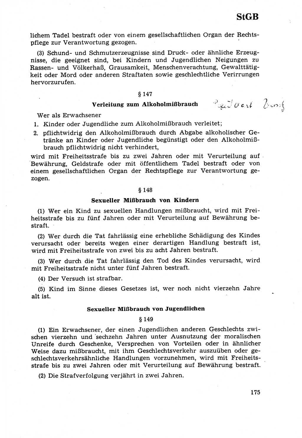 Strafrecht [Deutsche Demokratische Republik (DDR)] 1968, Seite 175 (Strafr. DDR 1968, S. 175)