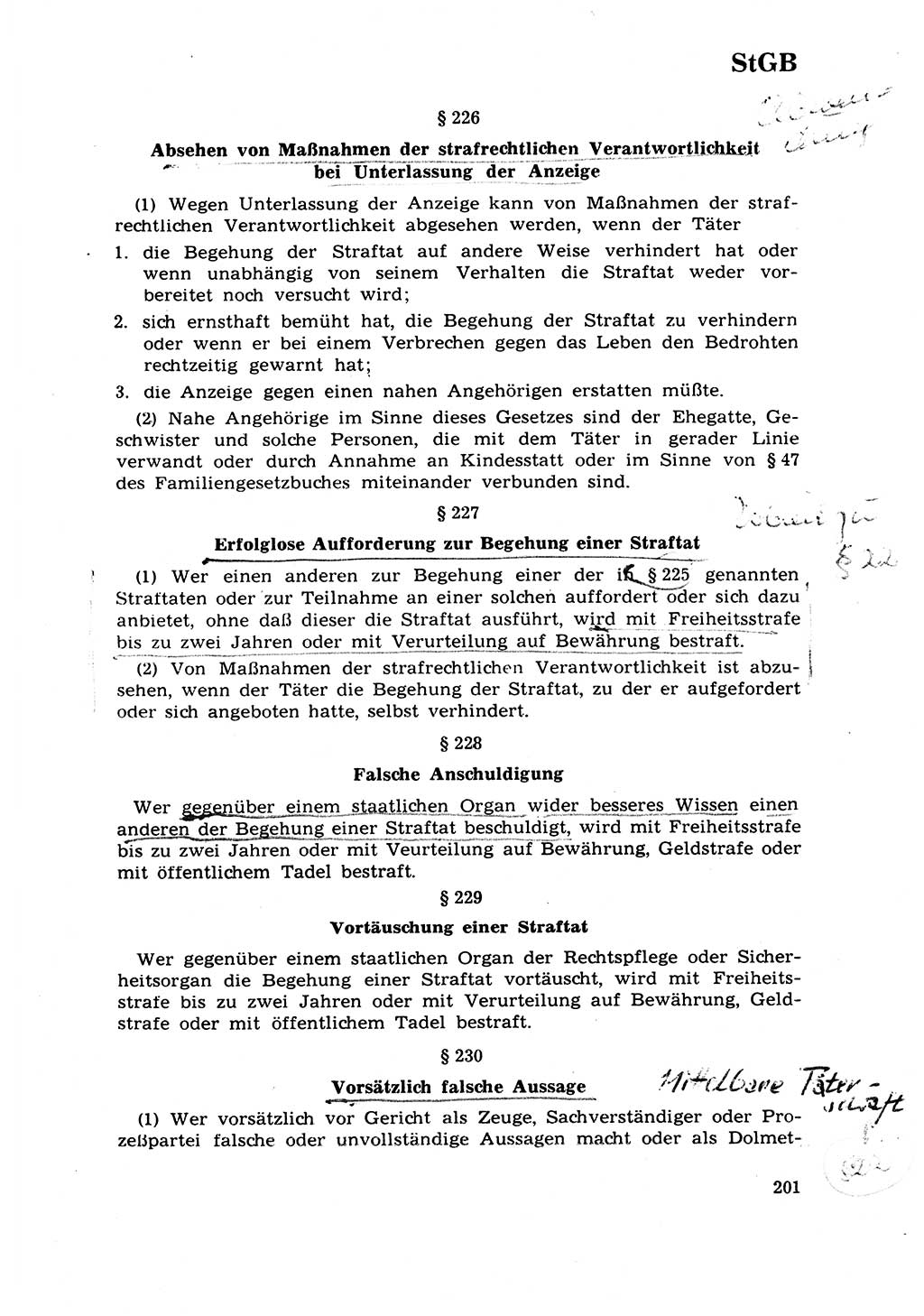 Strafrecht [Deutsche Demokratische Republik (DDR)] 1968, Seite 201 (Strafr. DDR 1968, S. 201)
