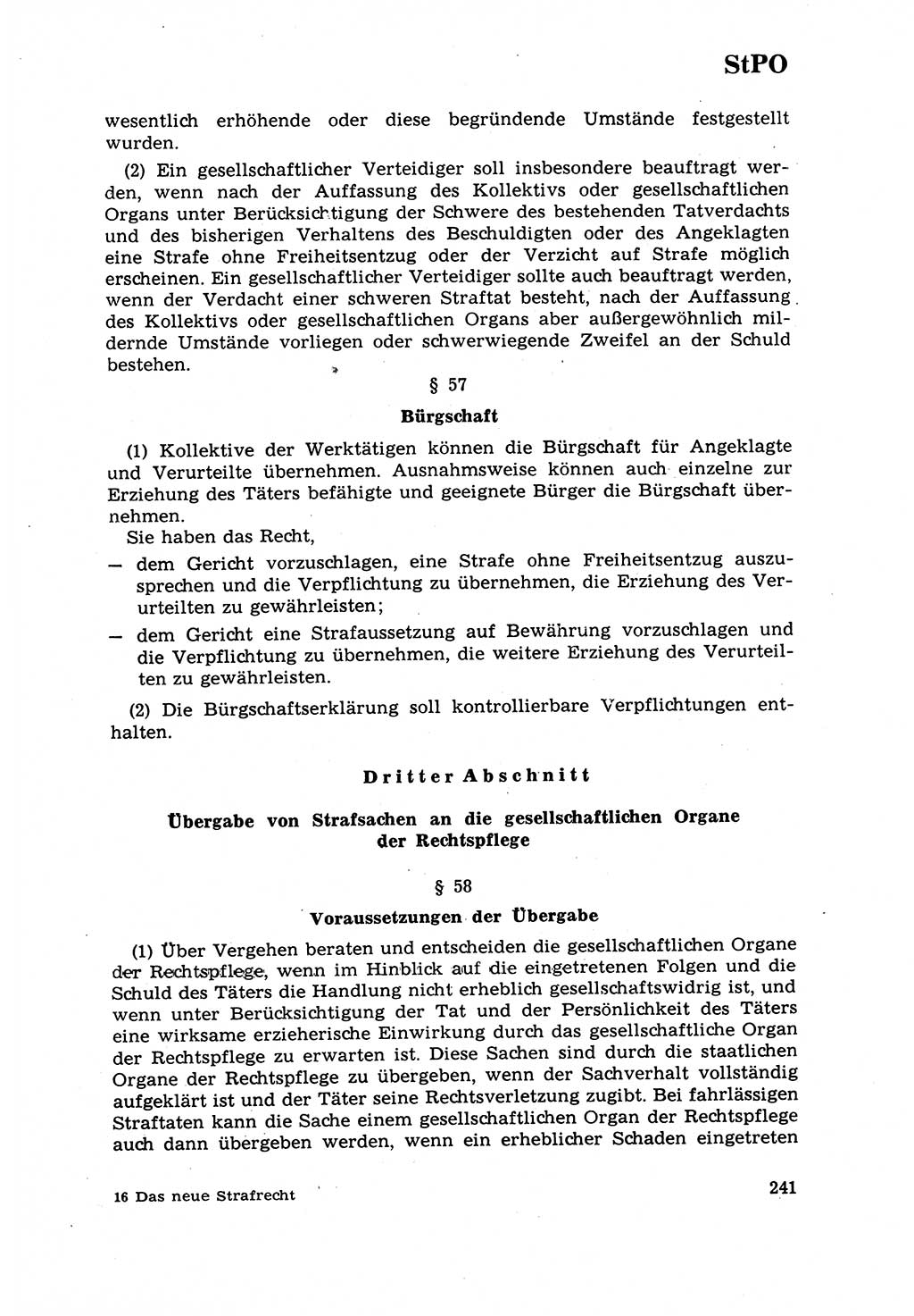 Strafrecht [Deutsche Demokratische Republik (DDR)] 1968, Seite 241 (Strafr. DDR 1968, S. 241)