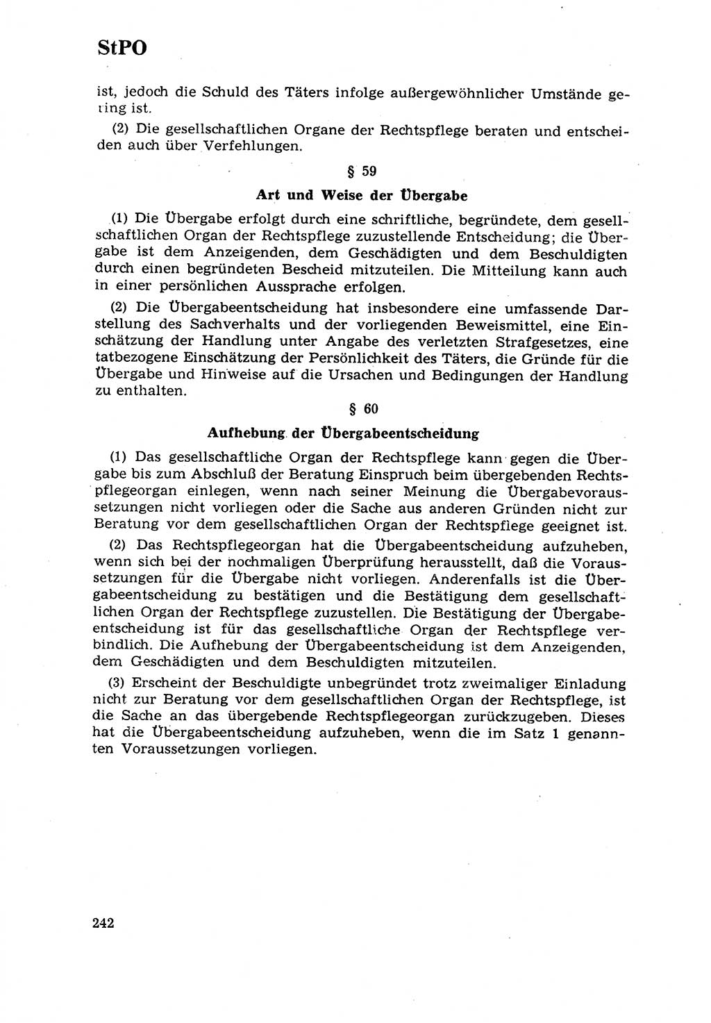 Strafrecht [Deutsche Demokratische Republik (DDR)] 1968, Seite 242 (Strafr. DDR 1968, S. 242)