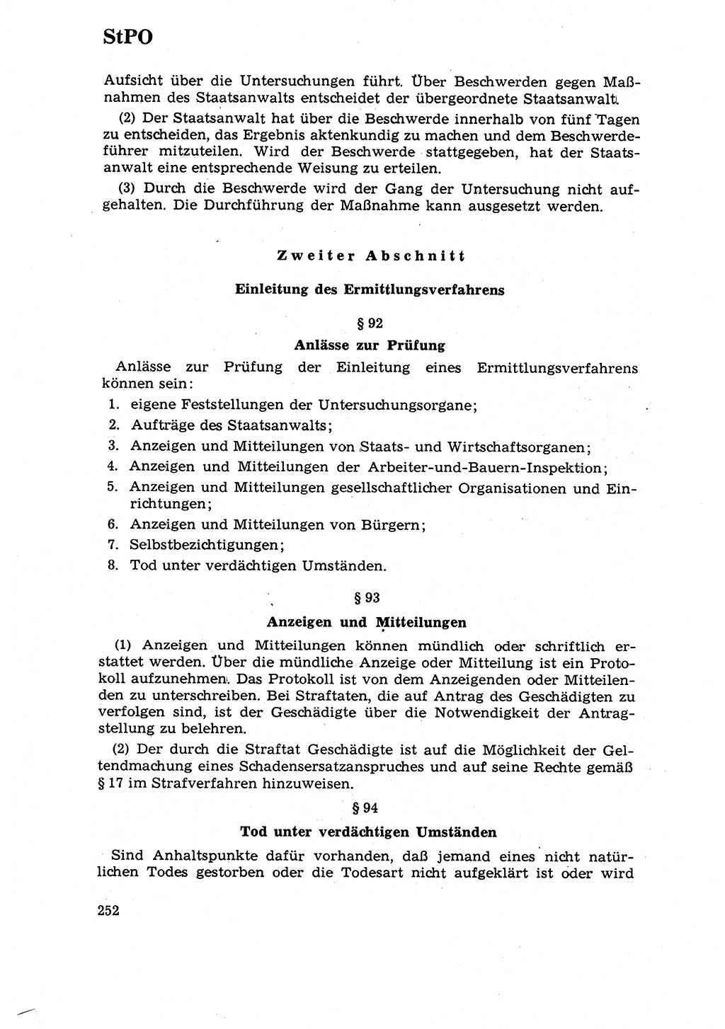 Strafrecht [Deutsche Demokratische Republik (DDR)] 1968, Seite 252 (Strafr. DDR 1968, S. 252)