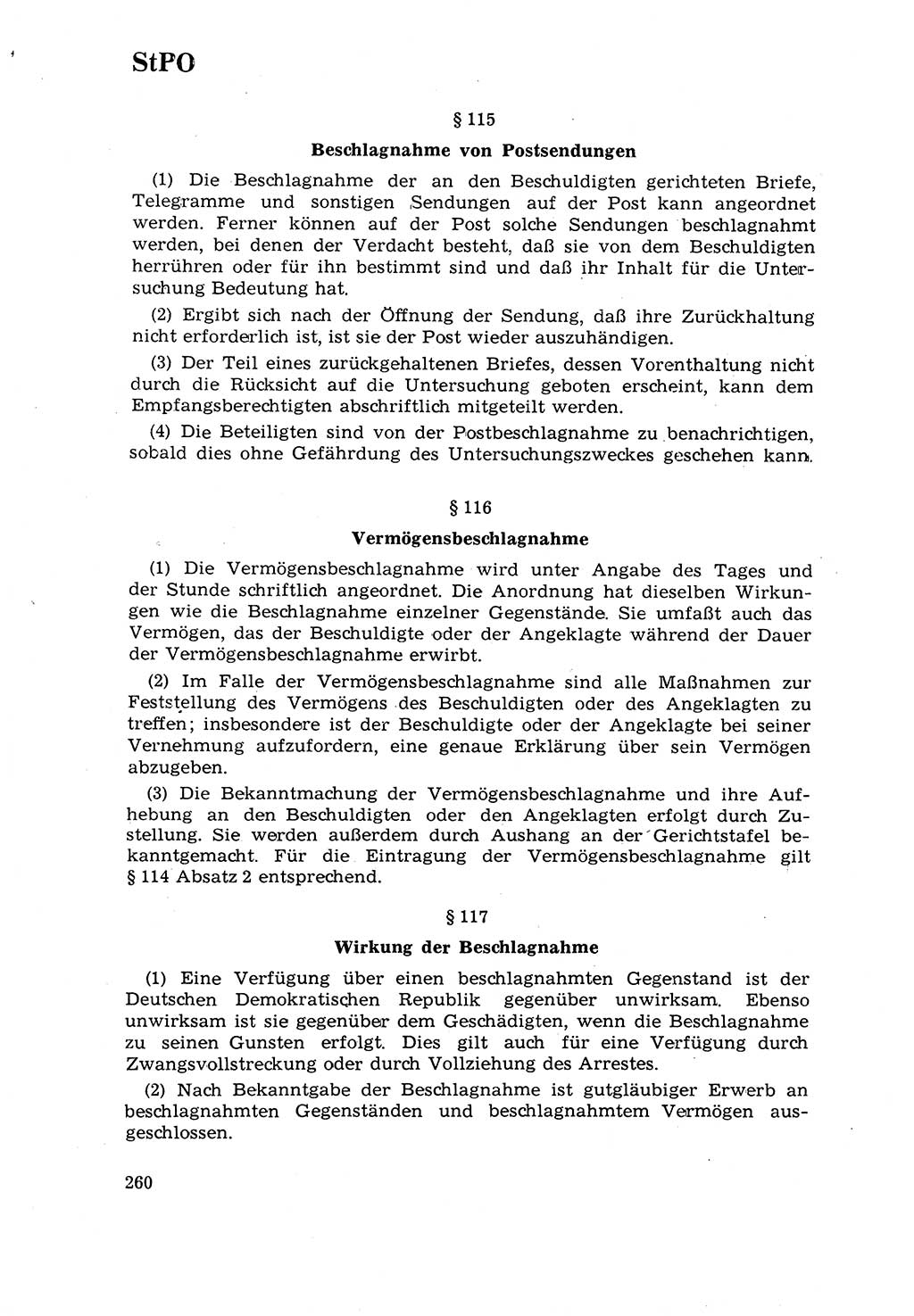 Strafrecht [Deutsche Demokratische Republik (DDR)] 1968, Seite 260 (Strafr. DDR 1968, S. 260)