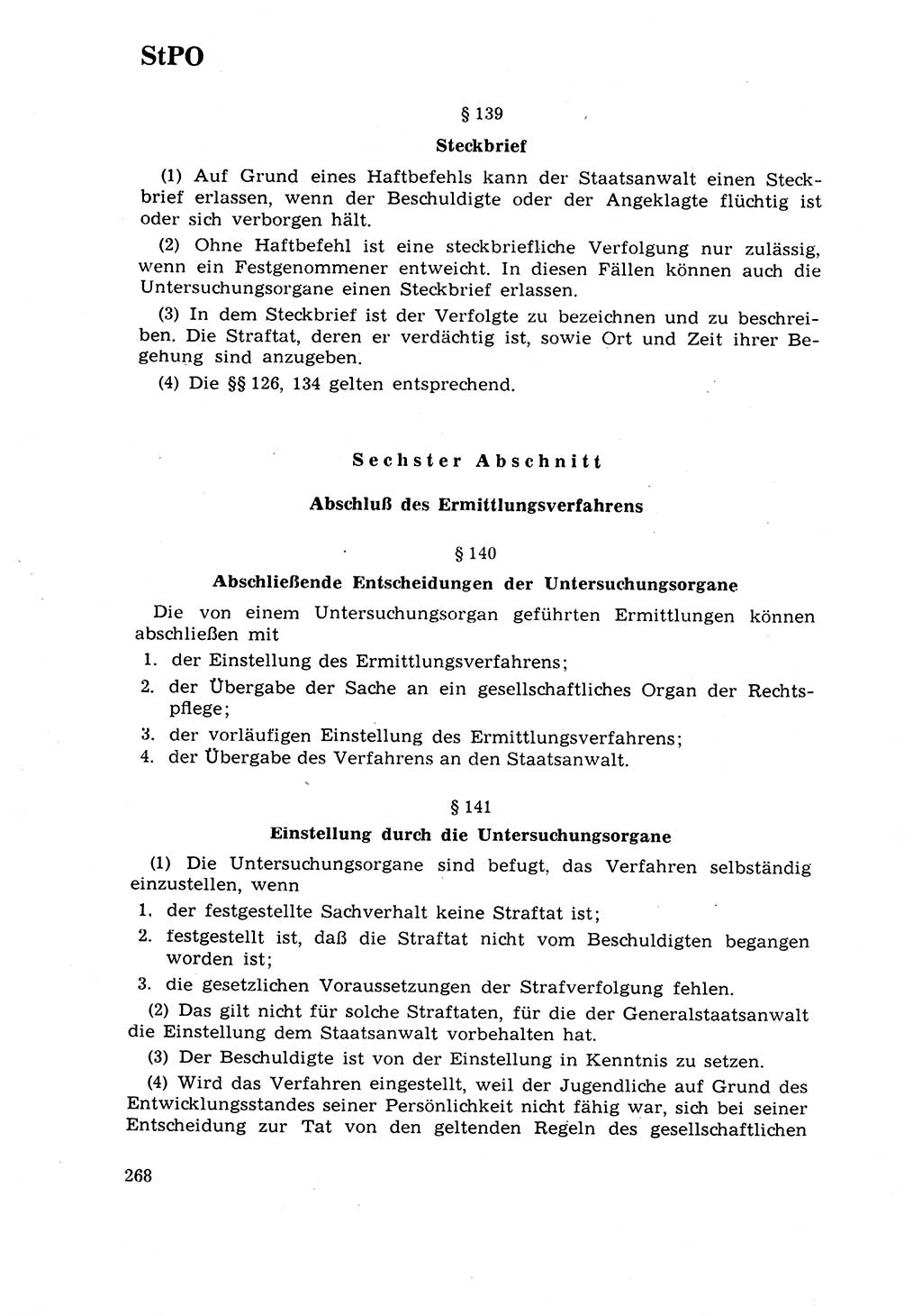 Strafrecht [Deutsche Demokratische Republik (DDR)] 1968, Seite 268 (Strafr. DDR 1968, S. 268)