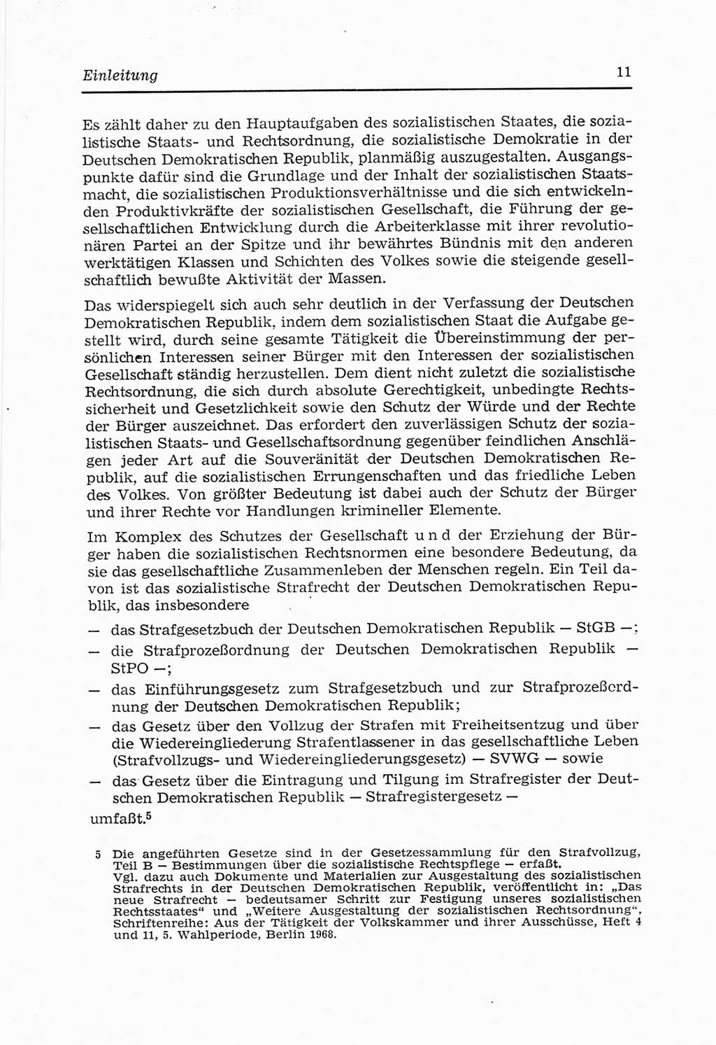 Strafvollzugs- und Wiedereingliederungsgesetz (SVWG) der Deutschen Demokratischen Republik (DDR) 1968, Seite 11 (SVWG DDR 1968, S. 11)