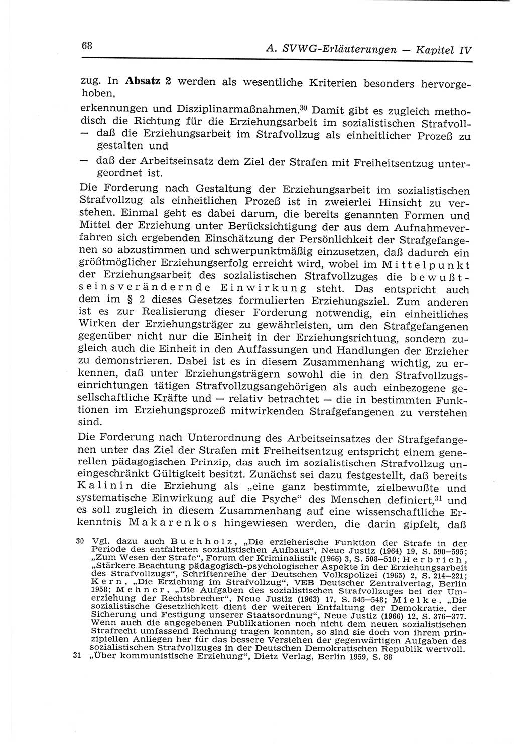 Strafvollzugs- und Wiedereingliederungsgesetz (SVWG) der Deutschen Demokratischen Republik (DDR) 1968, Seite 68 (SVWG DDR 1968, S. 68)