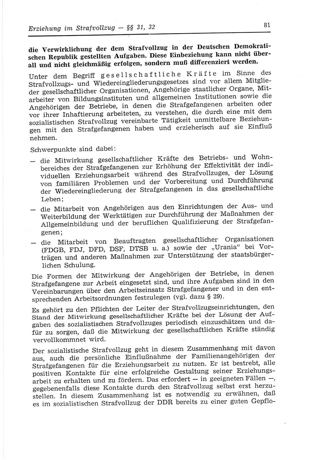 Strafvollzugs- und Wiedereingliederungsgesetz (SVWG) der Deutschen Demokratischen Republik (DDR) 1968, Seite 81 (SVWG DDR 1968, S. 81)