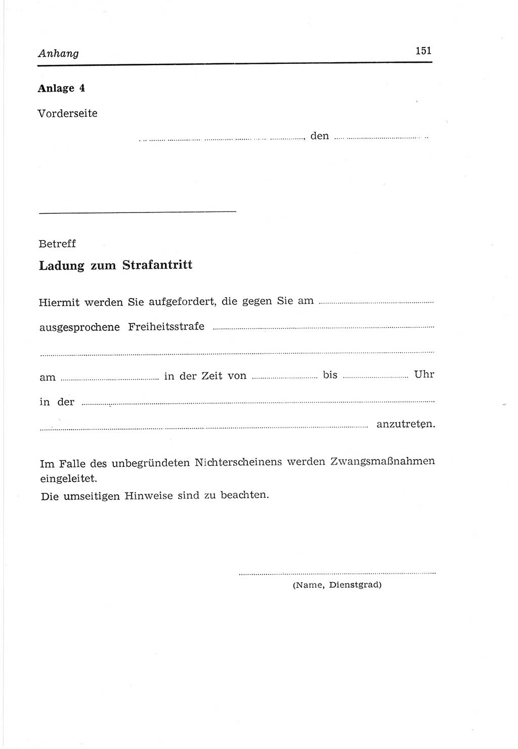 Strafvollzugs- und Wiedereingliederungsgesetz (SVWG) der Deutschen Demokratischen Republik (DDR) 1968, Seite 151 (SVWG DDR 1968, S. 151)