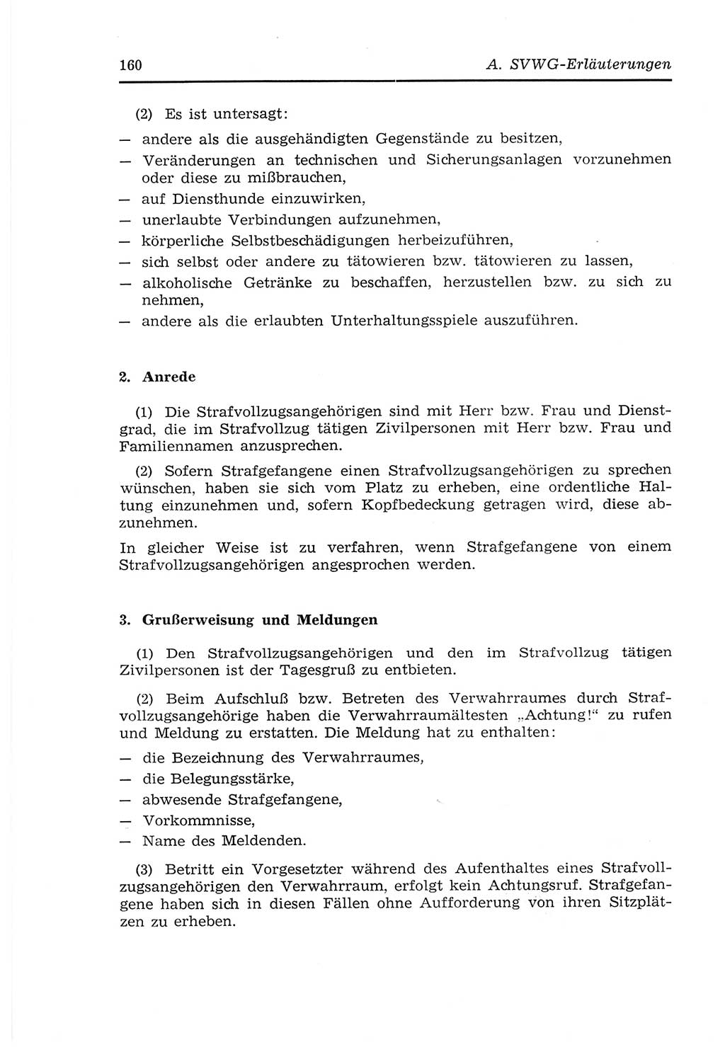 Strafvollzugs- und Wiedereingliederungsgesetz (SVWG) der Deutschen Demokratischen Republik (DDR) 1968, Seite 160 (SVWG DDR 1968, S. 160)