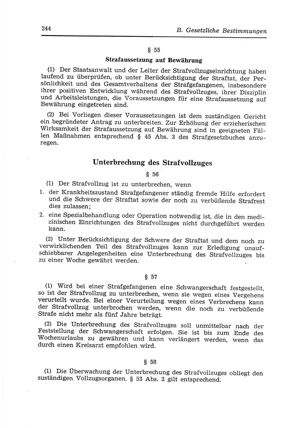 Strafvollzugs- und Wiedereingliederungsgesetz (SVWG) der Deutschen Demokratischen Republik (DDR) 1968, Seite 244 (SVWG DDR 1968, S. 244)