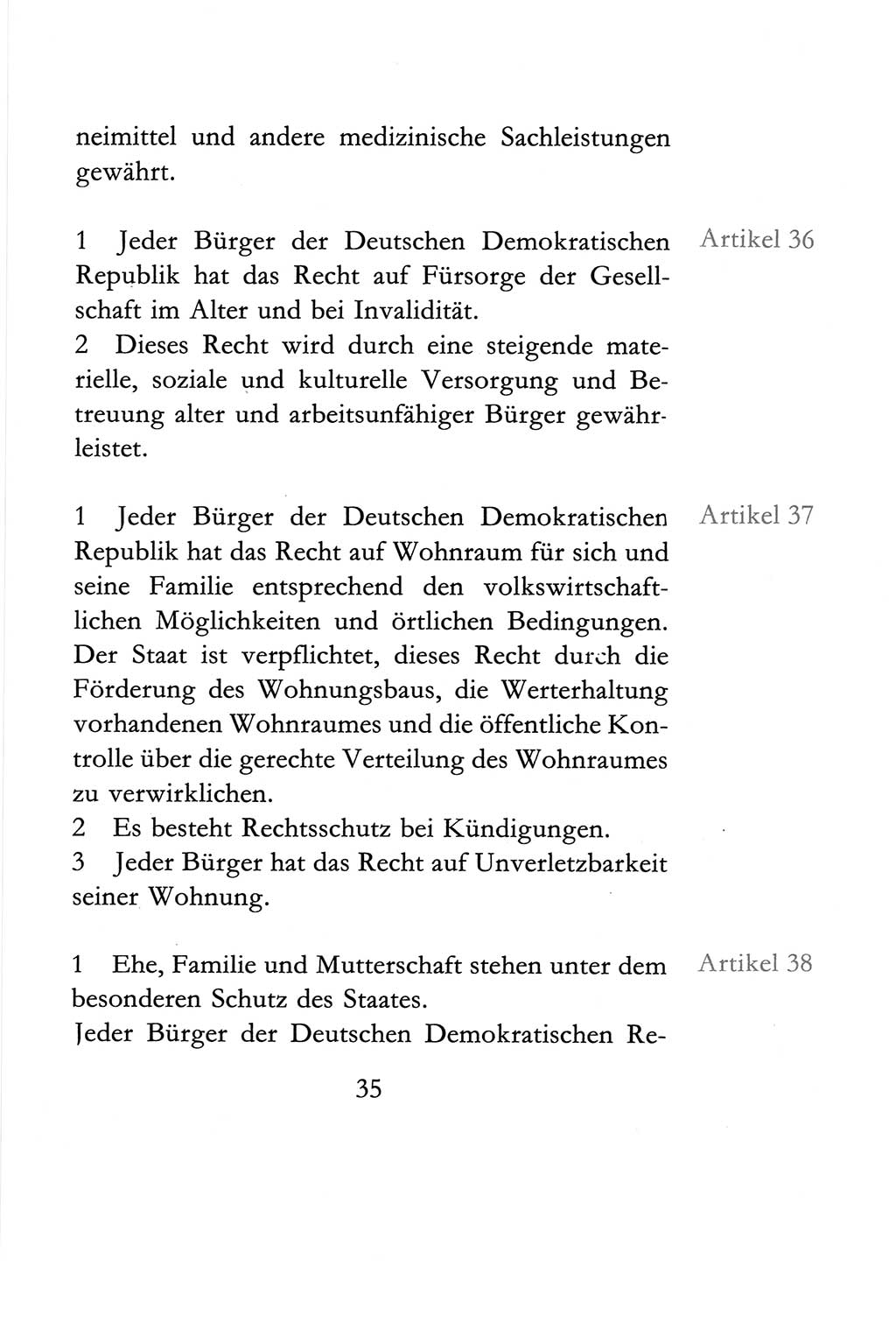 Verfassung der Deutschen Demokratischen Republik (DDR) vom 6. April 1968, Seite 35 (Verf. DDR 1968, S. 35)