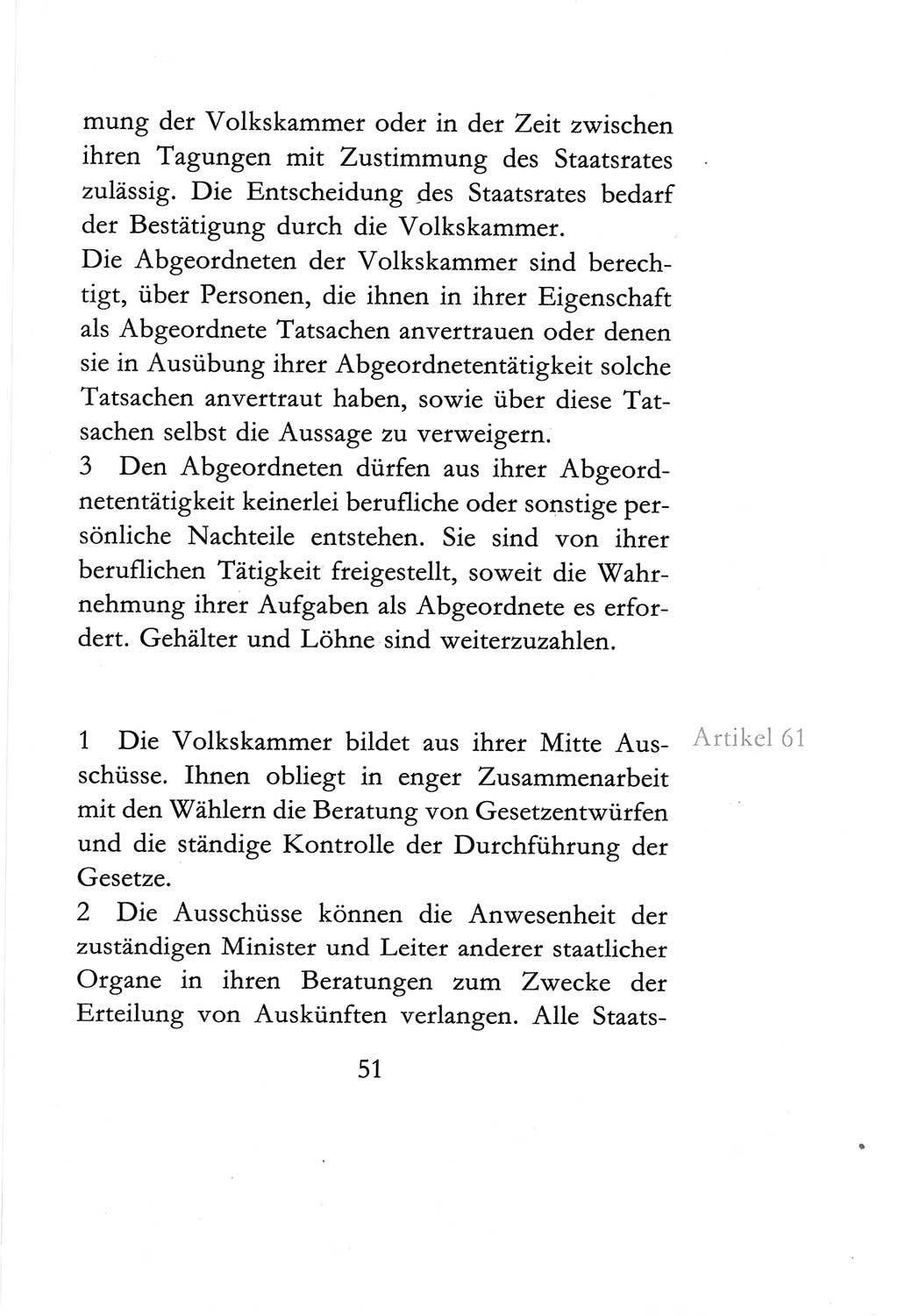 Verfassung der Deutschen Demokratischen Republik (DDR) vom 6. April 1968, Seite 51 (Verf. DDR 1968, S. 51)