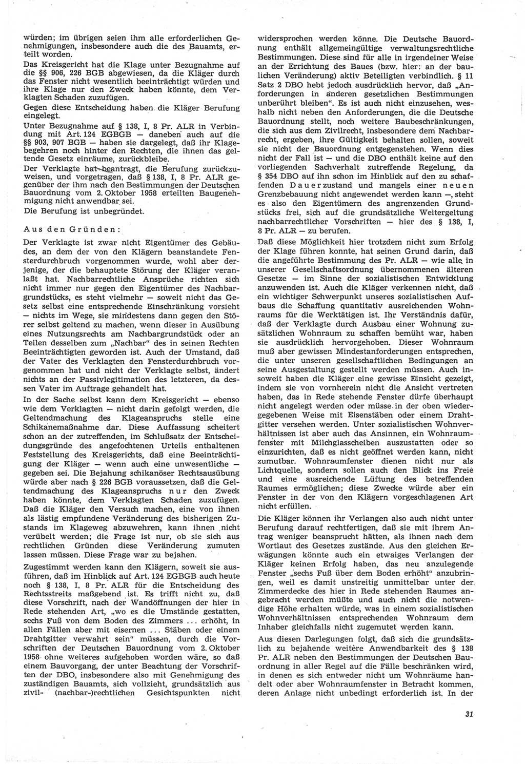 Neue Justiz (NJ), Zeitschrift für Recht und Rechtswissenschaft [Deutsche Demokratische Republik (DDR)], 22. Jahrgang 1968, Seite 31 (NJ DDR 1968, S. 31)