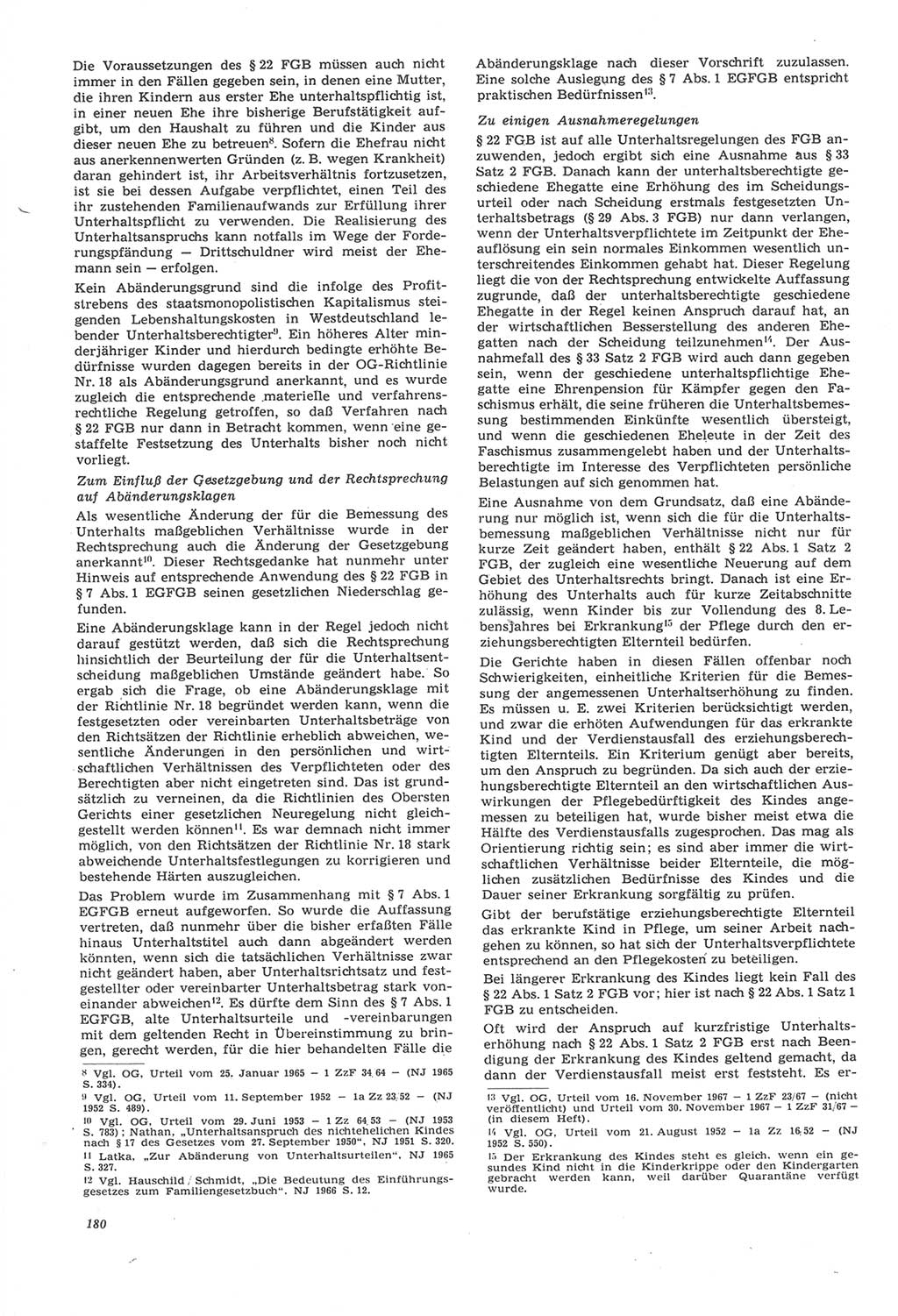 Neue Justiz (NJ), Zeitschrift für Recht und Rechtswissenschaft [Deutsche Demokratische Republik (DDR)], 22. Jahrgang 1968, Seite 180 (NJ DDR 1968, S. 180)