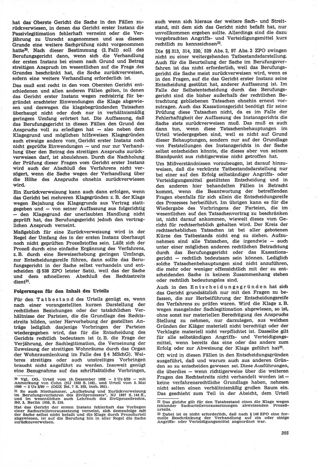 Neue Justiz (NJ), Zeitschrift für Recht und Rechtswissenschaft [Deutsche Demokratische Republik (DDR)], 22. Jahrgang 1968, Seite 205 (NJ DDR 1968, S. 205)