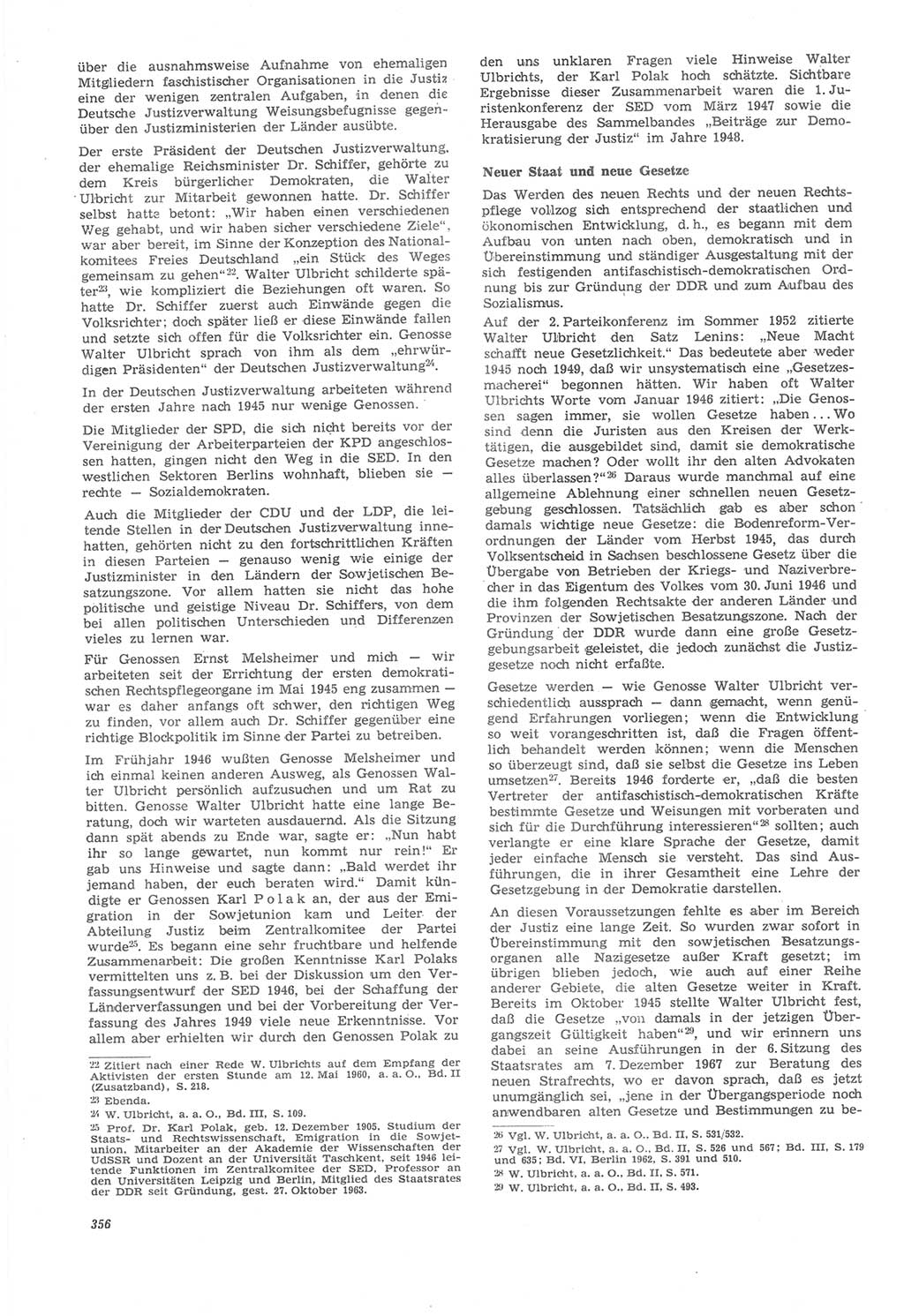 Neue Justiz (NJ), Zeitschrift für Recht und Rechtswissenschaft [Deutsche Demokratische Republik (DDR)], 22. Jahrgang 1968, Seite 356 (NJ DDR 1968, S. 356)