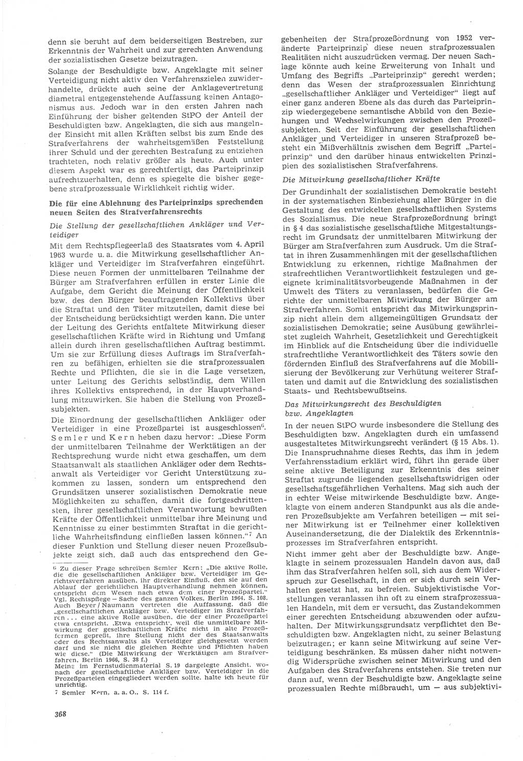 Neue Justiz (NJ), Zeitschrift für Recht und Rechtswissenschaft [Deutsche Demokratische Republik (DDR)], 22. Jahrgang 1968, Seite 368 (NJ DDR 1968, S. 368)