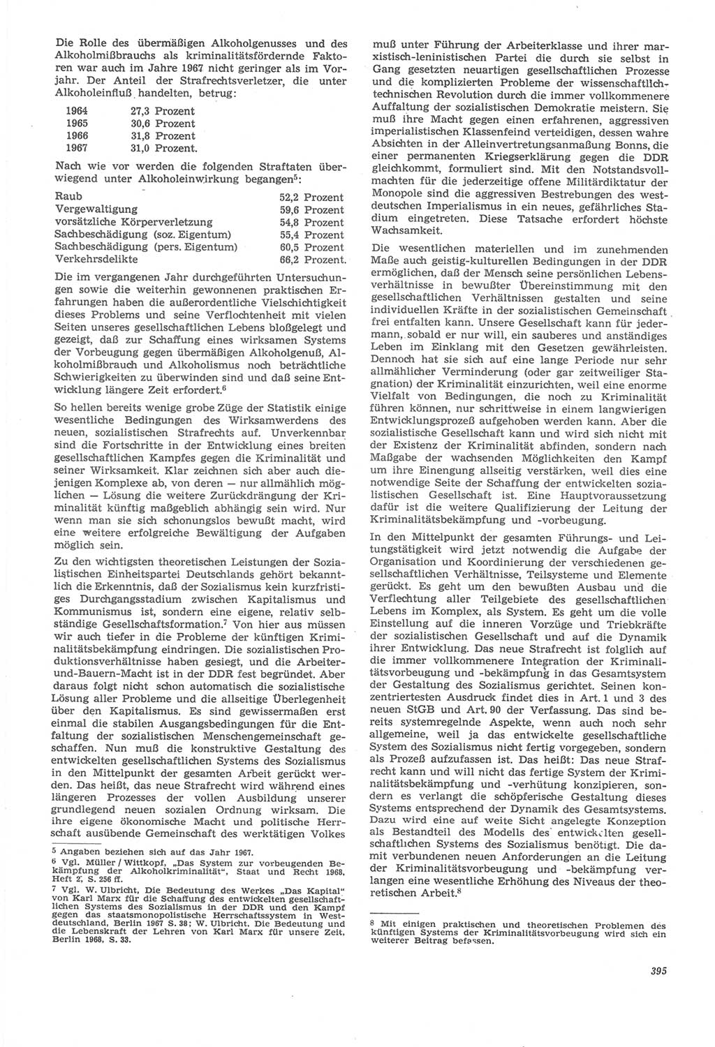 Neue Justiz (NJ), Zeitschrift für Recht und Rechtswissenschaft [Deutsche Demokratische Republik (DDR)], 22. Jahrgang 1968, Seite 395 (NJ DDR 1968, S. 395)