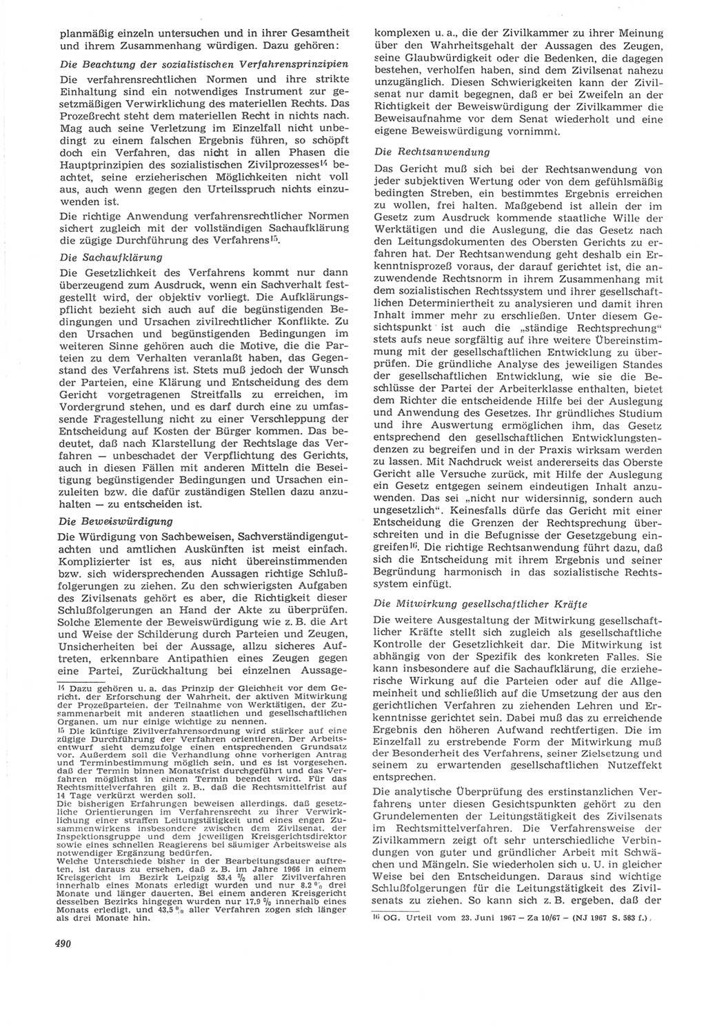 Neue Justiz (NJ), Zeitschrift für Recht und Rechtswissenschaft [Deutsche Demokratische Republik (DDR)], 22. Jahrgang 1968, Seite 490 (NJ DDR 1968, S. 490)