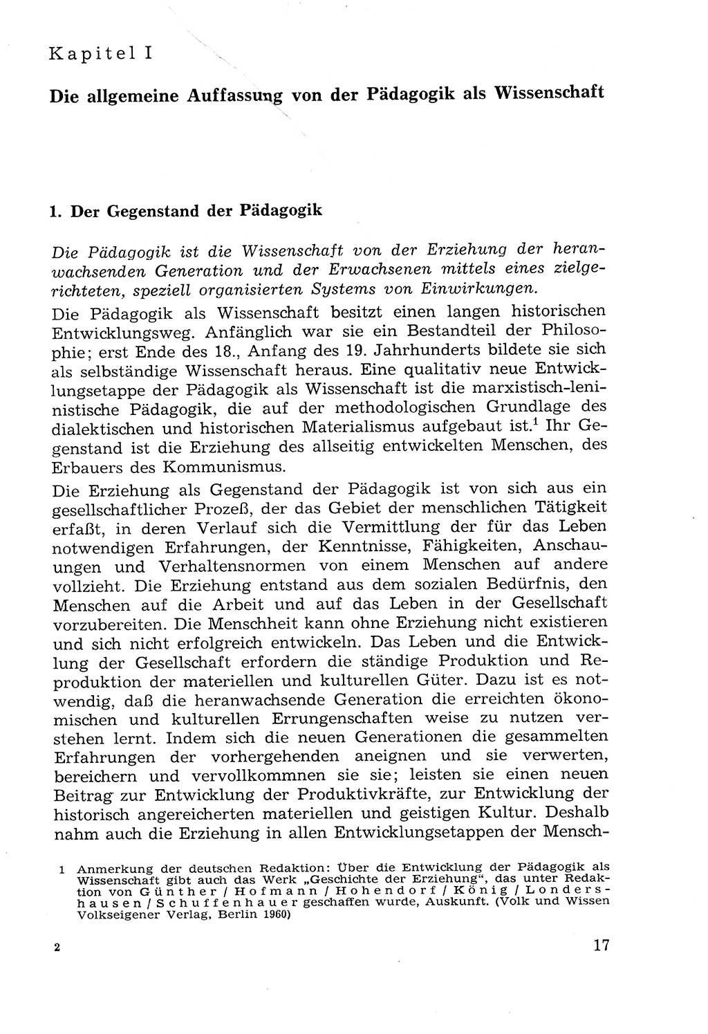 Lehrbuch der Strafvollzugspädagogik [Deutsche Demokratische Republik (DDR)] 1969, Seite 17 (Lb. SV-Pd. DDR 1969, S. 17)