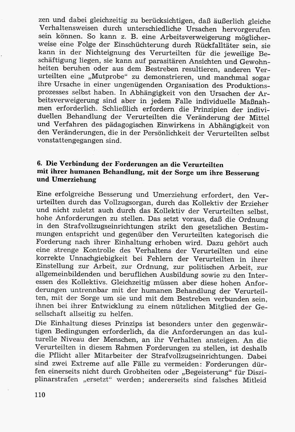 Lehrbuch der Strafvollzugspädagogik [Deutsche Demokratische Republik (DDR)] 1969, Seite 110 (Lb. SV-Pd. DDR 1969, S. 110)