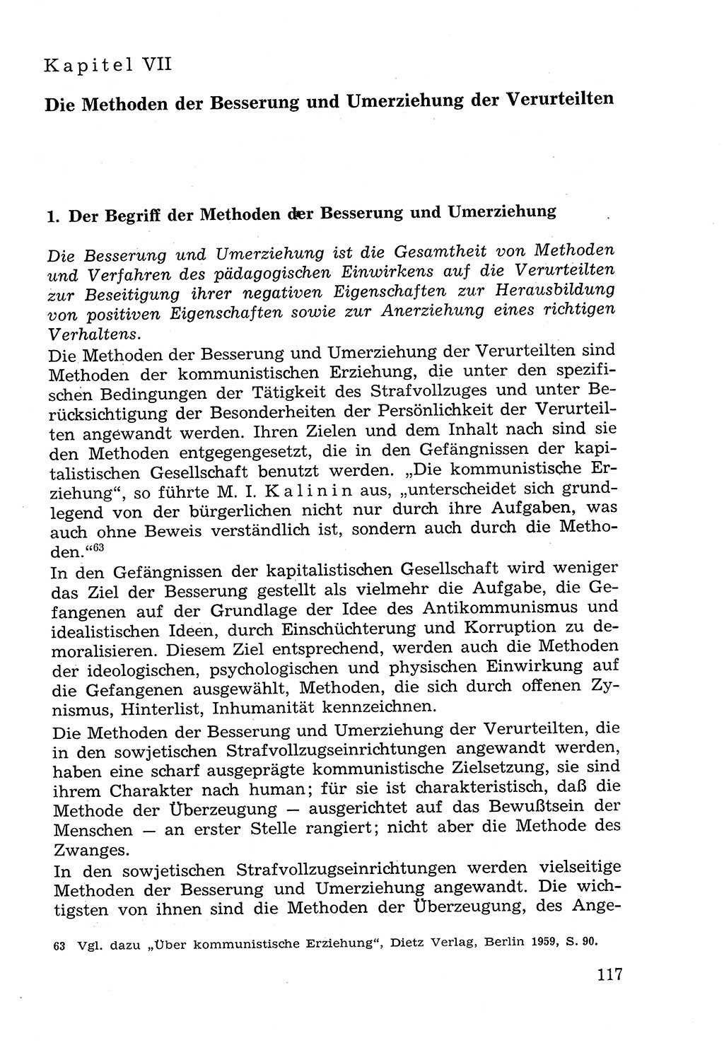 Lehrbuch der Strafvollzugspädagogik [Deutsche Demokratische Republik (DDR)] 1969, Seite 117 (Lb. SV-Pd. DDR 1969, S. 117)