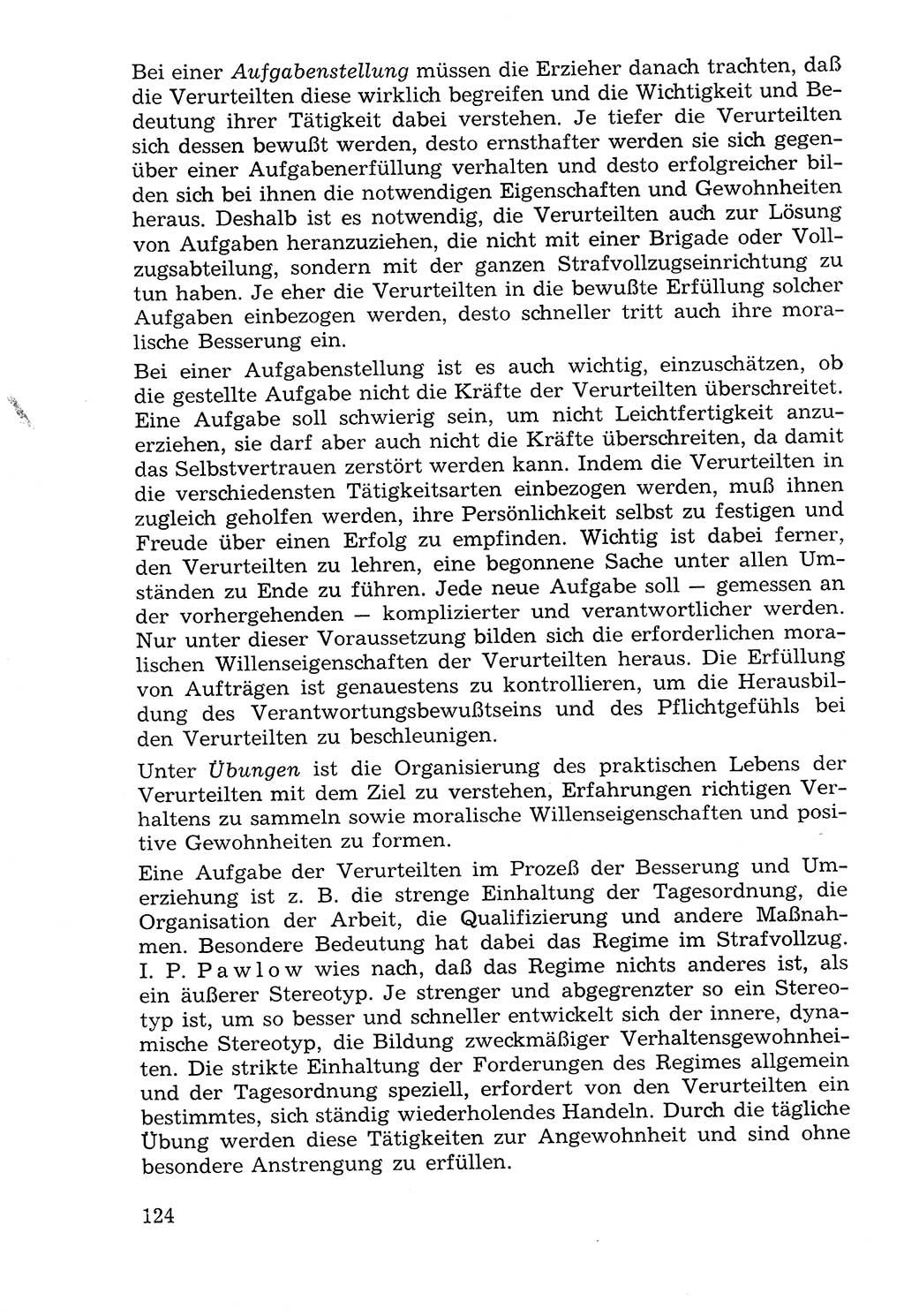 Lehrbuch der Strafvollzugspädagogik [Deutsche Demokratische Republik (DDR)] 1969, Seite 124 (Lb. SV-Pd. DDR 1969, S. 124)