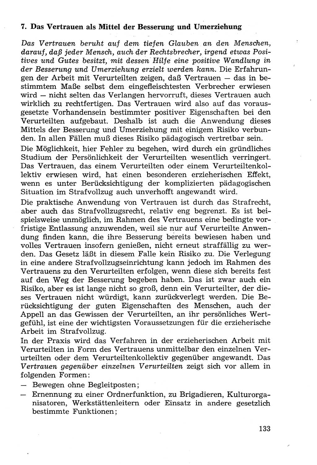 Lehrbuch der Strafvollzugspädagogik [Deutsche Demokratische Republik (DDR)] 1969, Seite 133 (Lb. SV-Pd. DDR 1969, S. 133)