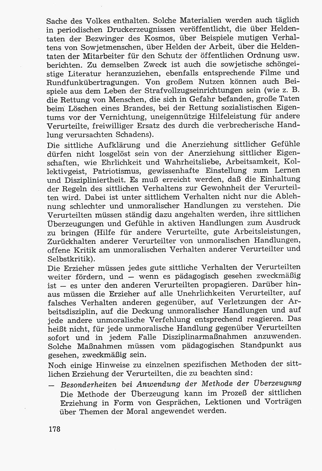 Lehrbuch der Strafvollzugspädagogik [Deutsche Demokratische Republik (DDR)] 1969, Seite 178 (Lb. SV-Pd. DDR 1969, S. 178)