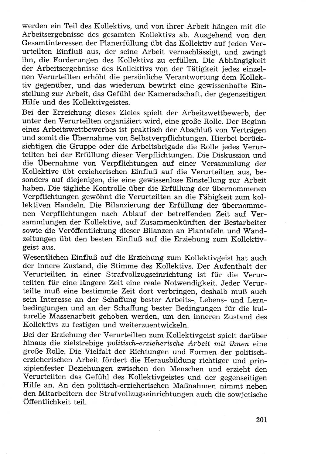 Lehrbuch der Strafvollzugspädagogik [Deutsche Demokratische Republik (DDR)] 1969, Seite 201 (Lb. SV-Pd. DDR 1969, S. 201)