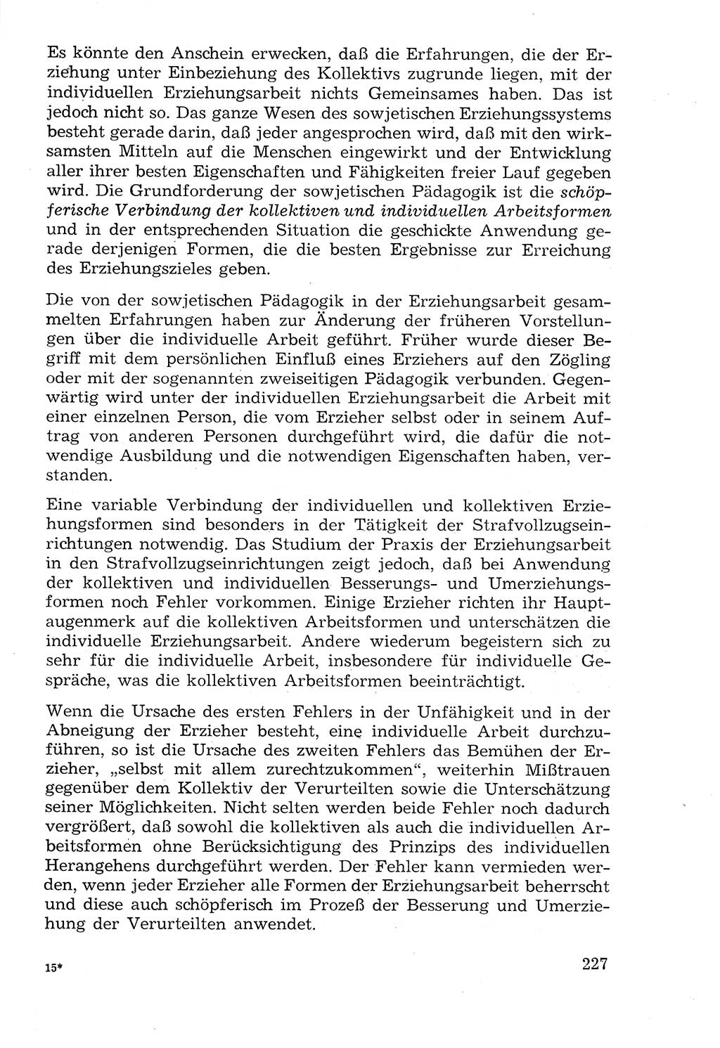 Lehrbuch der Strafvollzugspädagogik [Deutsche Demokratische Republik (DDR)] 1969, Seite 227 (Lb. SV-Pd. DDR 1969, S. 227)