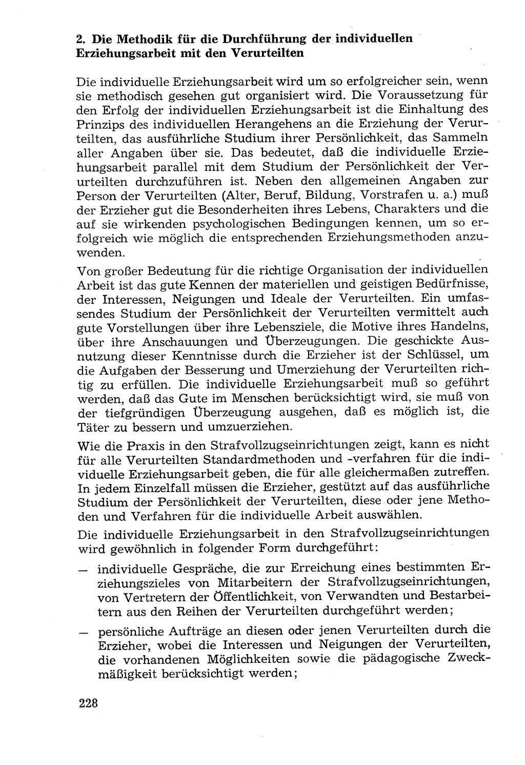 Lehrbuch der Strafvollzugspädagogik [Deutsche Demokratische Republik (DDR)] 1969, Seite 228 (Lb. SV-Pd. DDR 1969, S. 228)
