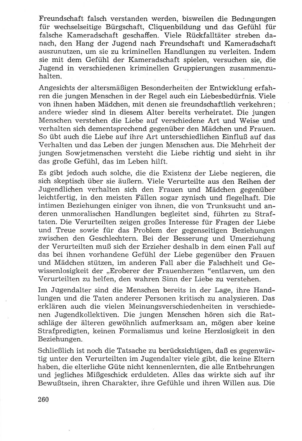 Lehrbuch der Strafvollzugspädagogik [Deutsche Demokratische Republik (DDR)] 1969, Seite 260 (Lb. SV-Pd. DDR 1969, S. 260)