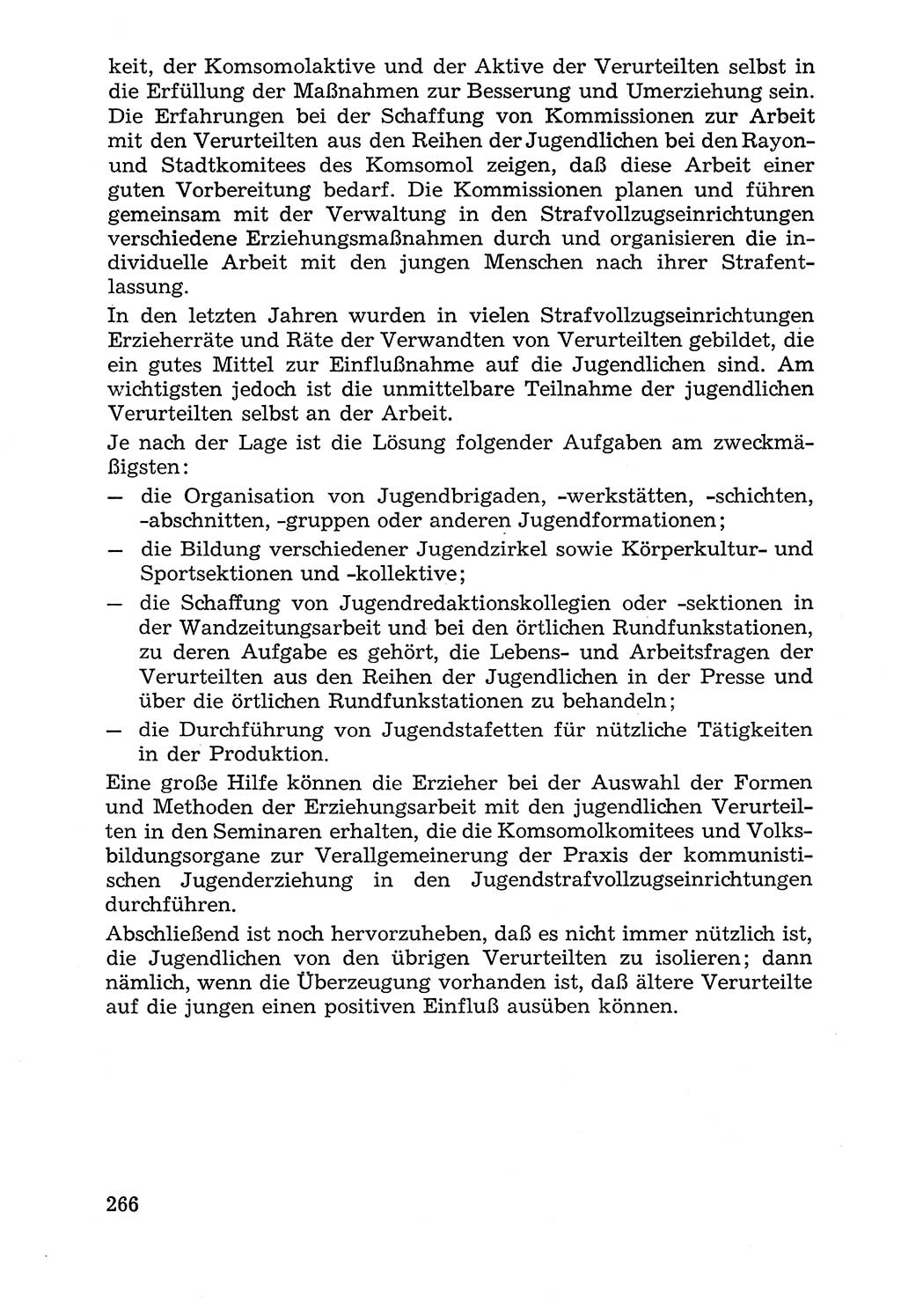 Lehrbuch der Strafvollzugspädagogik [Deutsche Demokratische Republik (DDR)] 1969, Seite 266 (Lb. SV-Pd. DDR 1969, S. 266)