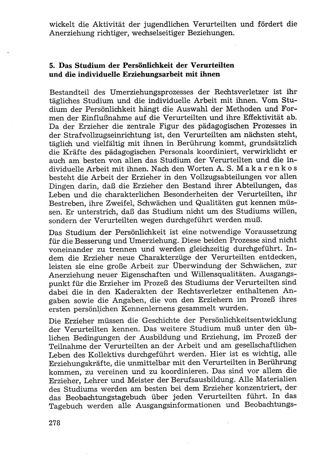 Lehrbuch der Strafvollzugspädagogik [Deutsche Demokratische Republik (DDR)] 1969, Seite 278 (Lb. SV-Pd. DDR 1969, S. 278)