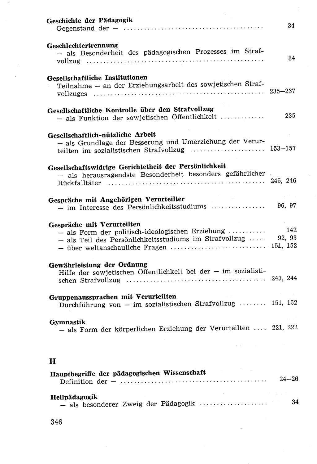 Lehrbuch der Strafvollzugspädagogik [Deutsche Demokratische Republik (DDR)] 1969, Seite 346 (Lb. SV-Pd. DDR 1969, S. 346)