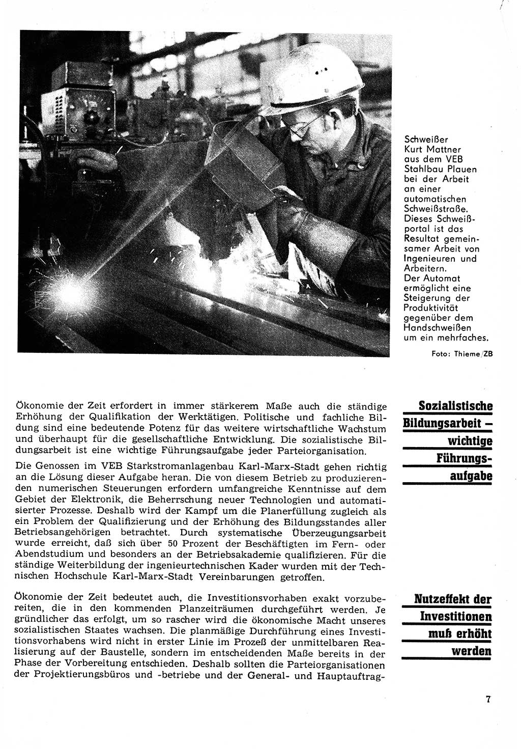 Neuer Weg (NW), Organ des Zentralkomitees (ZK) der SED (Sozialistische Einheitspartei Deutschlands) für Fragen des Parteilebens, 24. Jahrgang [Deutsche Demokratische Republik (DDR)] 1969, Seite 7 (NW ZK SED DDR 1969, S. 7)