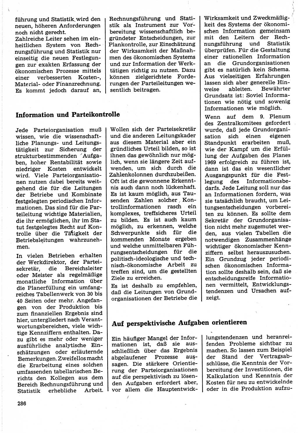 Neuer Weg (NW), Organ des Zentralkomitees (ZK) der SED (Sozialistische Einheitspartei Deutschlands) für Fragen des Parteilebens, 24. Jahrgang [Deutsche Demokratische Republik (DDR)] 1969, Seite 286 (NW ZK SED DDR 1969, S. 286)