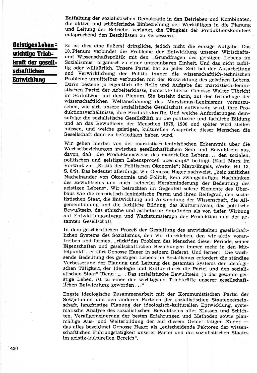 Neuer Weg (NW), Organ des Zentralkomitees (ZK) der SED (Sozialistische Einheitspartei Deutschlands) für Fragen des Parteilebens, 24. Jahrgang [Deutsche Demokratische Republik (DDR)] 1969, Seite 436 (NW ZK SED DDR 1969, S. 436)